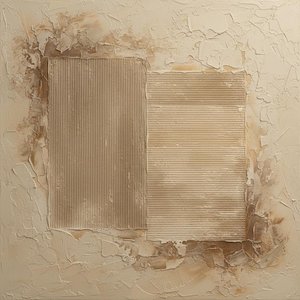 Monolithic Echoes Of Eroded Geometry In Muted Earth Tones And Sanded Relief — David Moreau