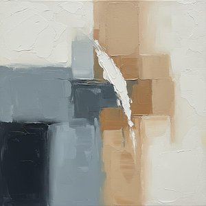Dichotomy Of Planes: Impasto Dialogue Between Cool Structure And Earthly Light