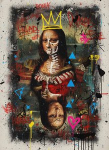 Fragmented Renaissance: A Monolithic Vision Of Skeletal Echoes And Neon Chaos