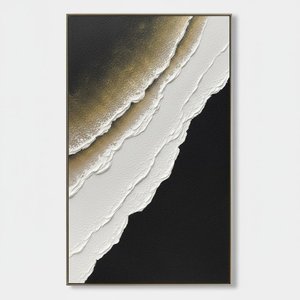 Ethereal Strata Of Gilded Shadow And Sculptural Monochrome Tides