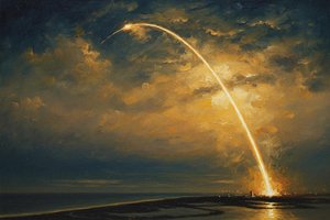 Celestial Fracture: The Incandescent Descent