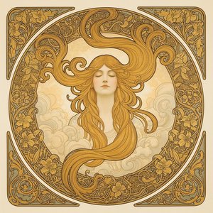 Gilded Serenity: The Amber Muse