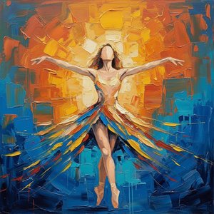 Stralende Ontluiking: Een Etherels Soliloquy In Prismatic Impasto En Gouden Licht