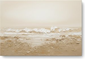 Ethereal Horizons Of Sand And Cresting White Impasto In A Singular Masterpiece — David Moreau