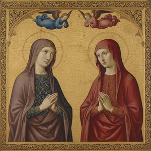 Eternal Devotion In Gilded Grace: A Singular Vision
