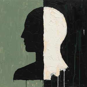 Fragmented Silhouette In Sage And Shadow: A Monolithic Study Of Duality