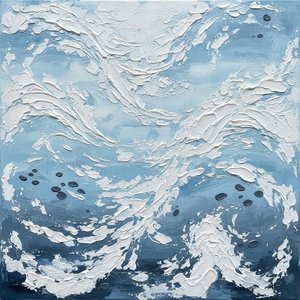 Cerulean Tides: A Singular Study Of Sculptural Waves And Infinite Blue Motion — David Moreau
