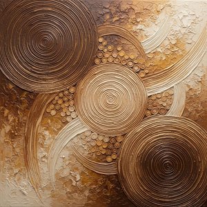 Earthen Orbits In Motion: A Monumental Study Of Concentric Impasto And Timeless Texture — David Moreau