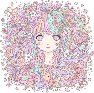 Ethereal Bloom: A Singular Vision Of Serenity In Pastel Petals And Flight