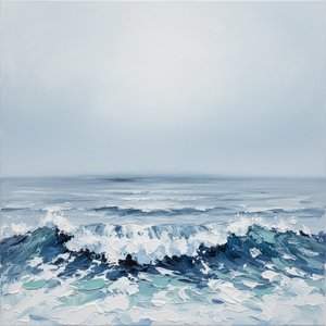 Ethereal Tides Of Deep Indigo: A Sculptural Study In Atmospheric Solitude