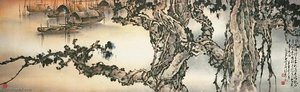 Returning Boats At Sunset — Zhao Shao'ang