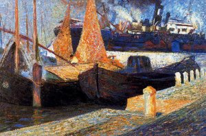 Boats In Sunlight — Umberto Boccioni, Futurist Ideals
