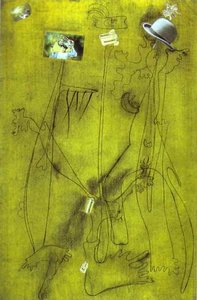 Drawing-collage With A Hat — Joan Miró