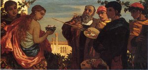 The Artist And Students Before A Model — Elihu Vedder