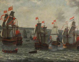 Action Between Ships In The First Dutch War — Abraham Willaerts