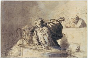 Plea For The Defense — Honoré Daumier