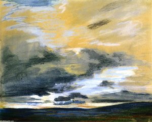 Study Of The Sky At Dusk — Eugène Delacroix
