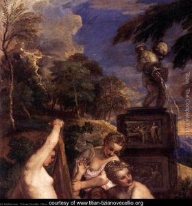 Diana And Callisto (detail) — Titian