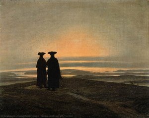 Evening Landscape With Two Men — Caspar David Friedrich