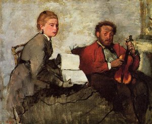Violinist And Young Woman — Edgar Degas