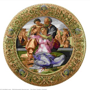 The Doni Tondo (framed) — Michelangelo Buonarroti