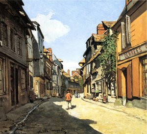 La Rue De La Bavolle In Honfleur — Claude Monet