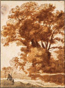 Group Of Trees And Resting Sheperd — Claude Lorrain