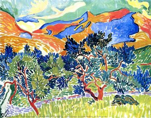 Landscape At Collioure (also Known As Mountains At Collioure) — André Derain