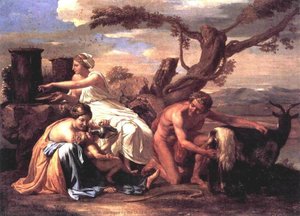 Den Spedalske Jove Med Geiten Amalthea — Nicolas Poussin
