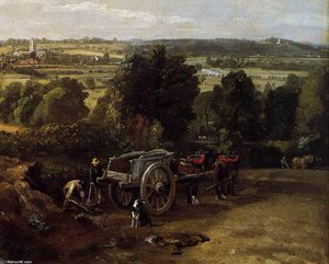 The Stour-valley With The Church Of Dedham (detail) — John Constable