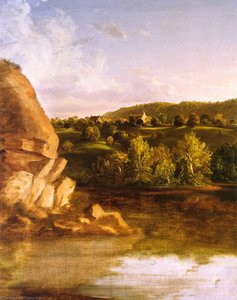 On Catskill Creek (unfinished.) — Thomas Cole