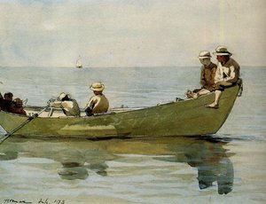 Seven Boys In A Dory — Winslow Homer