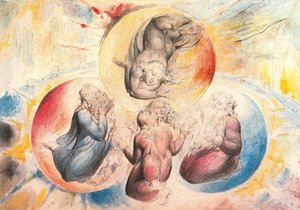San Juan Se Une A Los Otros Santos Y A Dante Y Beatriz — William Blake