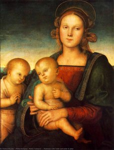 Madonna With Child And Little St John — पिएत्रो पेरुगिनो (pietro Perugino)