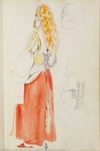 Folio 11, Costume Of A Jewish Woman From Tangier — Eugène Delacroix