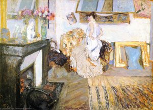 Model Undressing In The Studio, Rue Truffaut — Jean-édouard Vuillard, Post-impressionism