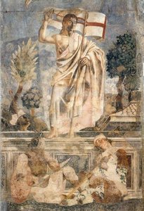 Resurrection (detail) — Andrea Del Castagno