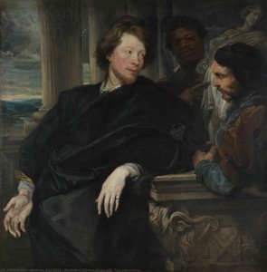 Portrait Of George Gage With Two Attendants