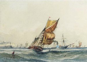 The Channel Packet Running Out Of Dover — William Calcott Knell