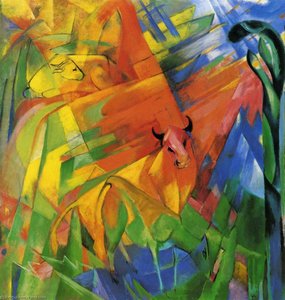 Animals In Landscape (aka Painting With Bulls)