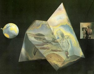 Polyhedron. Basketball Players Being Transformed Into Angels (assembling A Hologram - The Central Element), 1972 — Salvador Dalí