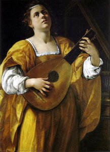 St Cecilia Playing A Lute