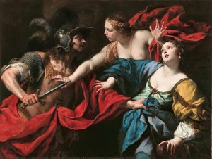 Venus Preventing Her Son Aeneas From Killing Helen Of Troy — Luca Ferrari
