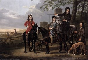 Starting For The Hunt — Aelbert Jacobsz Cuyp