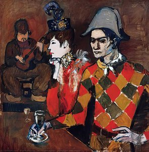 At ''lapin Agile'' (harlequin With Glass)