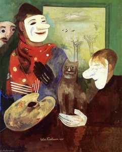 Masks And Cat — Felix Nussbaum