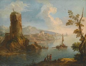 Harbour Scene — Paolo Anesi