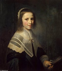 Girl Holding A Fan — Hendrick Corneliszoon Van Vliet