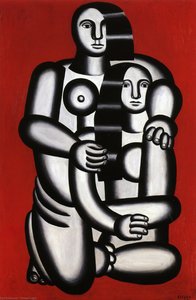 Two Figures, Naked On Red Bottom — Fernand Léger