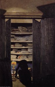 Woman Searching Through A Cupboard — Félix Vallotton, Intimism